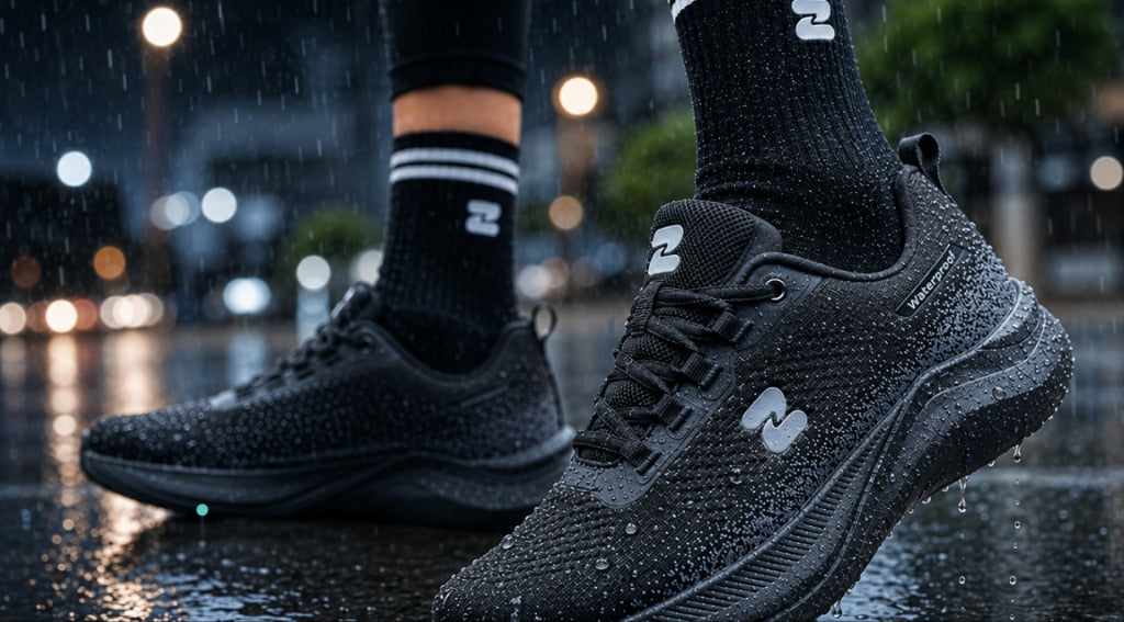 Rain beading off ZEA-TEX boots